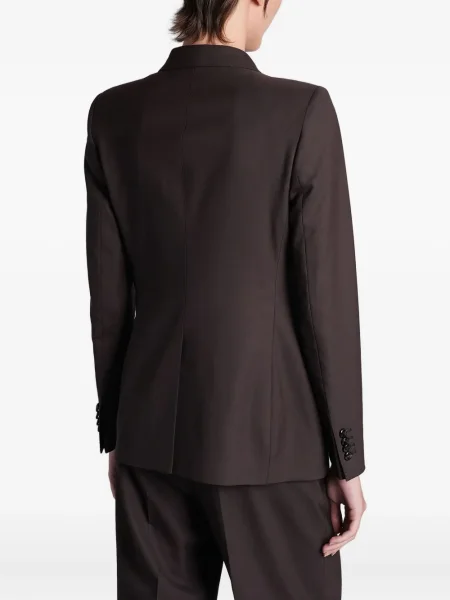 Spodnie garniturowe Tagliatore dwurzędowe brązowe