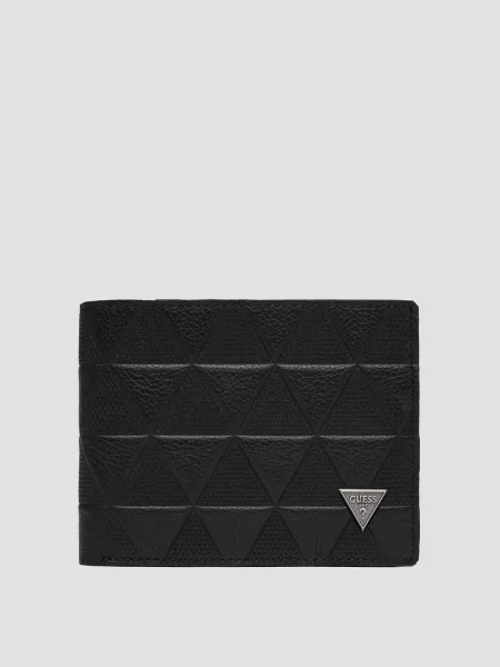 Кожаный кошелек Guess черный