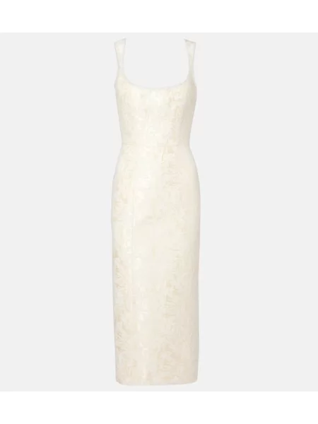 Rochie midi Markarian de catifea până la genunchi de costum galben