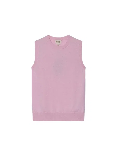 GOBI Cashmere Vestă tricotată Women's Timeless Cashmere Crewneck Vest' roz