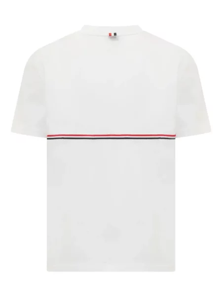 Tricou Thom Browne cu dungi alb