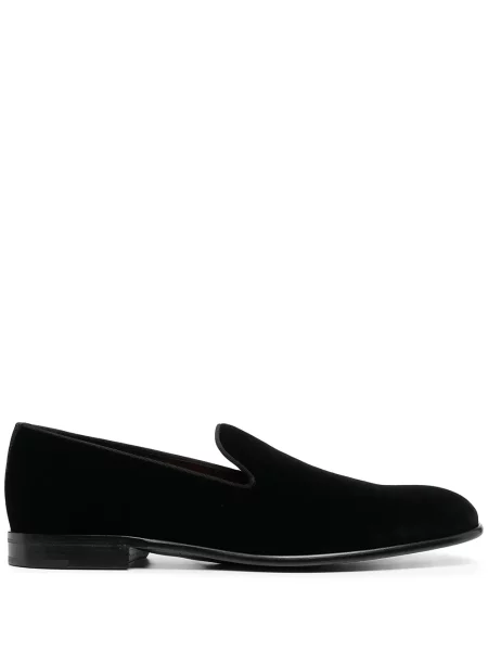 Pantofi loafer Dolce & Gabbana de catifea negru