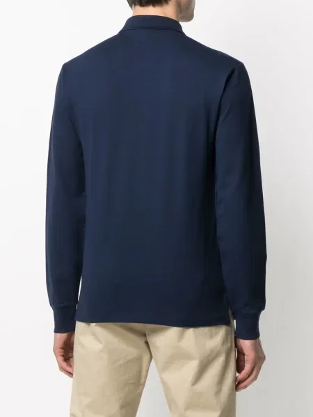 Pulover Polo Ralph Lauren lung de jumătate de fermoar stretch albastru