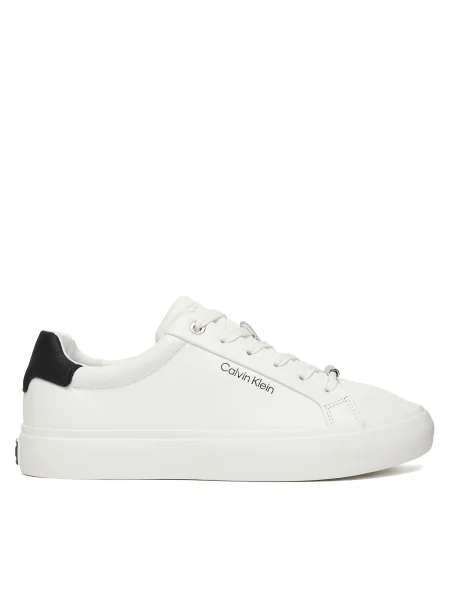Sneakers Calvin Klein Vulc Lace Up Lth/Moire Bt alb