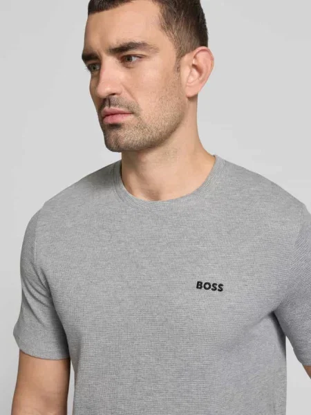 T-shirt o kroju regular fit z mieszanki bawełny Boss