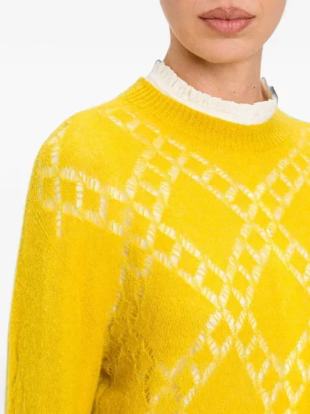Pulover Twinset din lână alpaca galben