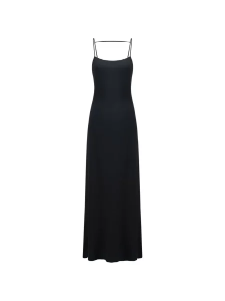 Rochie maxi The Arkow din crep negru