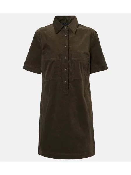 Rochie Veronica Beard de catifea cord verde