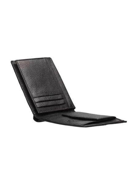 Kompaktowy portfel Pierre Cardin skórzany czarny