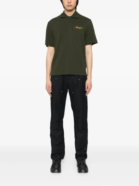 Polo Moncler cu broderie verde