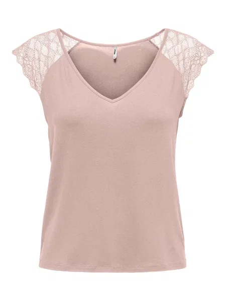 ONLY Tricou PETRA pudră roz