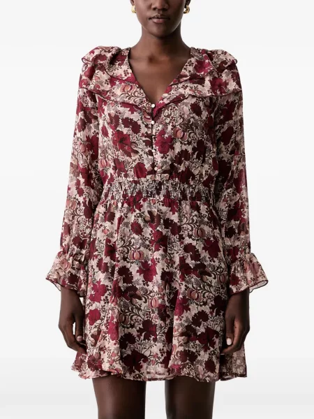 Rochie mini Morgan cu model floral cu imagine roșu