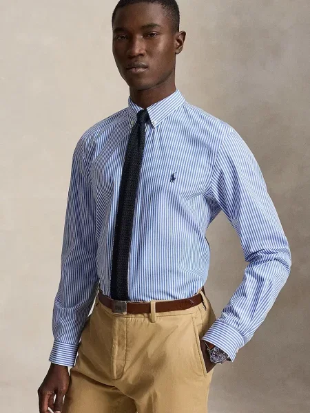 Polo Ralph Lauren cămașă pentru bărbați din cu albastru
