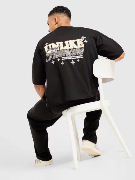 Unlike Humans T-Shirt Steel czarna