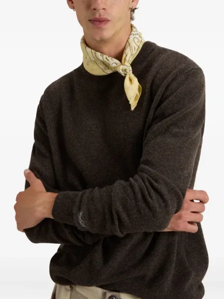 Pulover Woolrich cu decolteu rotund maro