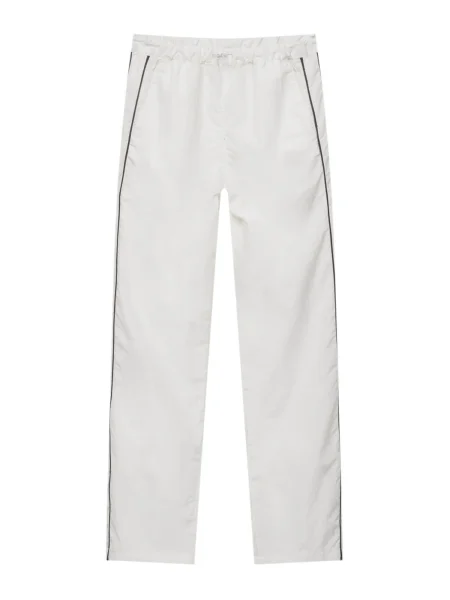 Pull&Bear Pantaloni negru alb