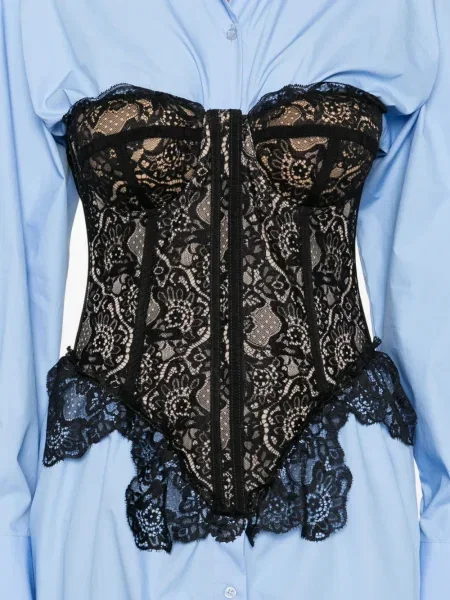 Rochie tip cămașă Giuseppe Di Morabito din dantelă de costum albastru