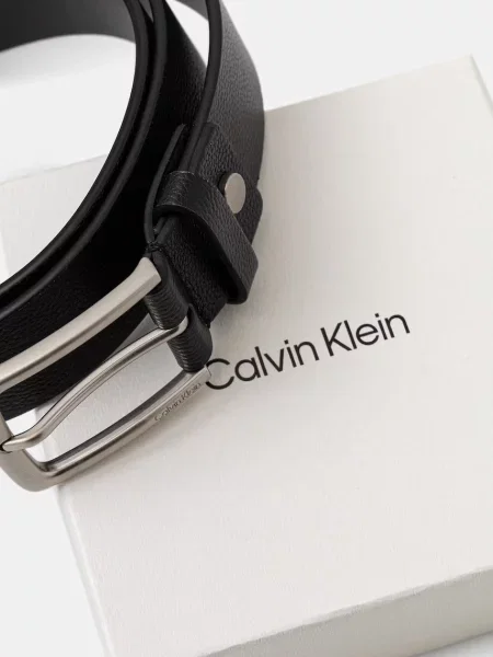 Calvin Klein pasek skórzany czarny