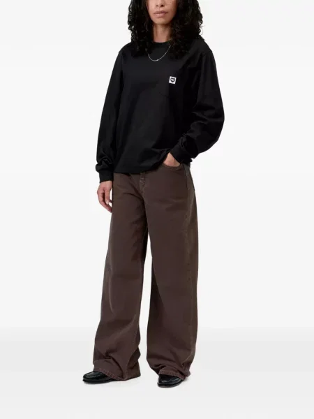 Тениска Carhartt Wip със сърца черно