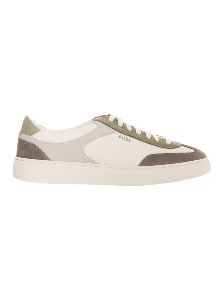 Sneakersy Boss skórzane beżowe