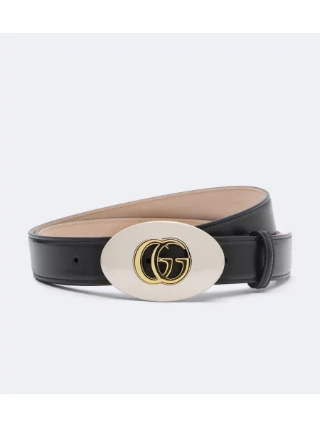 Cu centură curea Gucci din piele negru