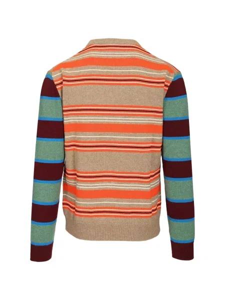 Pulover Paul Smith cu decolteu rotund portocaliu