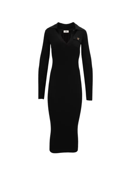 Rochie Elisabetta Franchi tricotate ajurata negru
