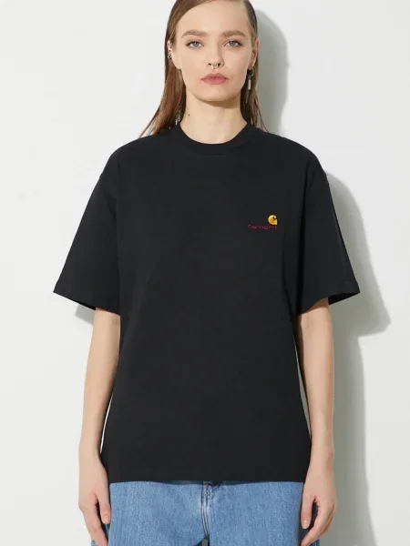 Carhartt WIP tricou din S/S American Script T-Shirt femei negru