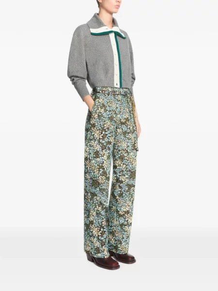 Decupat cardigan Dries Van Noten din cașmir gri