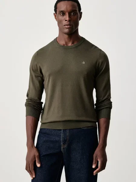 Scotch & Soda pulóver férfi viszkózzal zöld