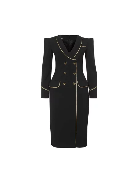 Sukienka Moschino dwurzędowa czarna