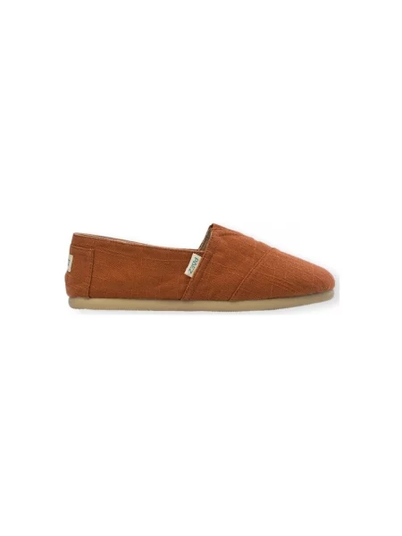Lněné klasické espadrilky Paez hnědé