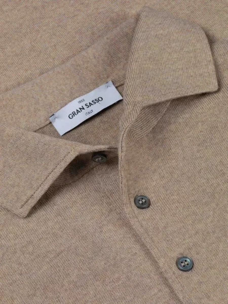 Lung tricou polo Gran Sasso tricotate