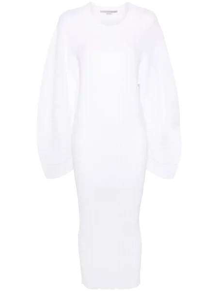 Dzianinowa sukienka midi Stella Mccartney do kolan garniturowa biała