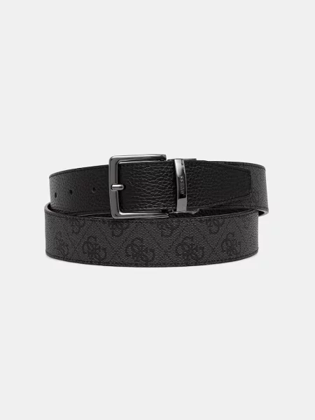 Guess curea reversibilă pentru bărbați cu imitație de piele MILANO gri
