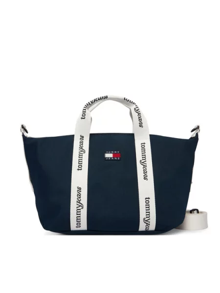 Tommy Jeans Ročna torba Ess Daily Mini Tote Mornarsko modra bela
