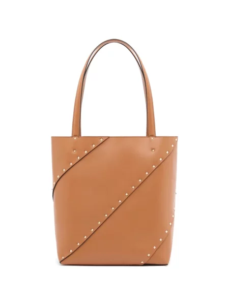 Geantă shopper Valentino Garavani maro