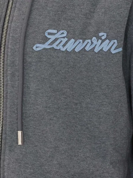 Mikina s kapucňou Lanvin sivá