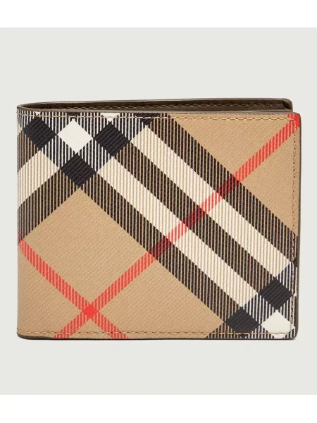 Burberry Portofel cu adaos de piele bej