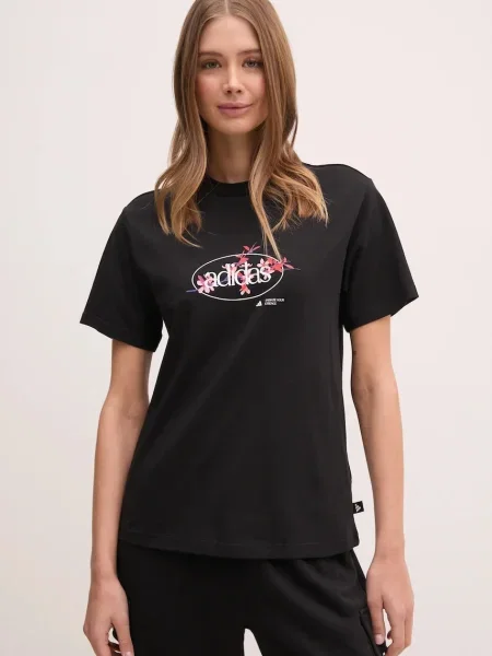 Tričko adidas W Elem Flrl Tee černá