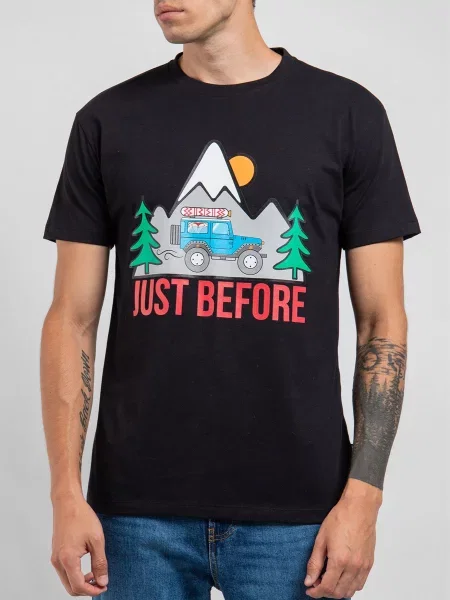 Just Before Футболка чорний