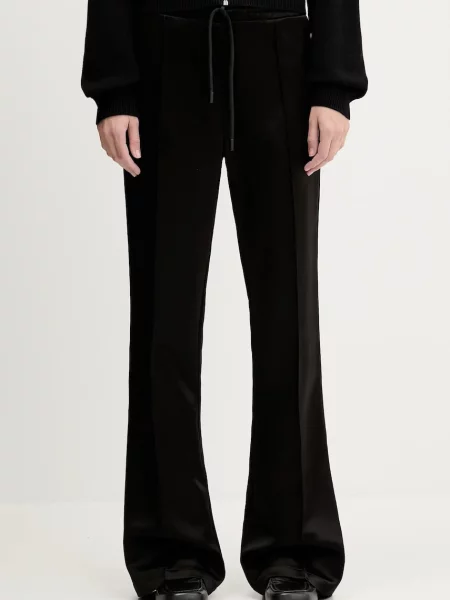 JW Anderson pantaloni Drawstring Waist lat high waist negru