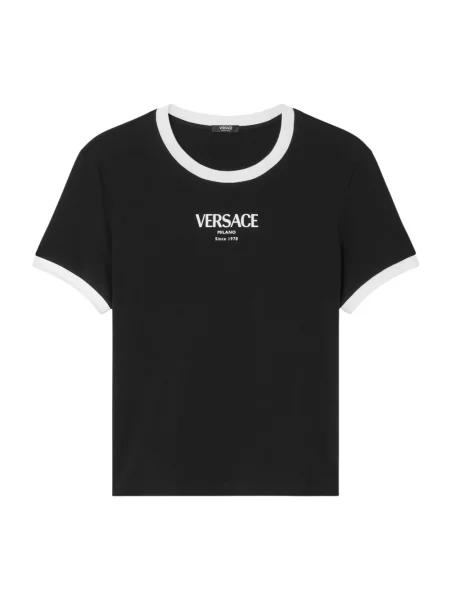 Koszulka Versace z logo czarna
