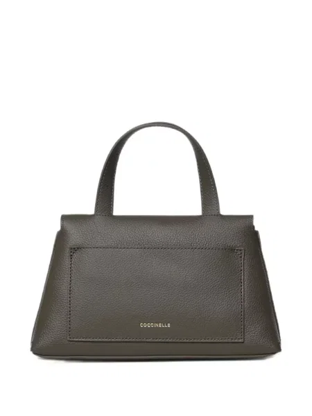Δερμάτινη τσάντα shopper Coccinelle γκρι