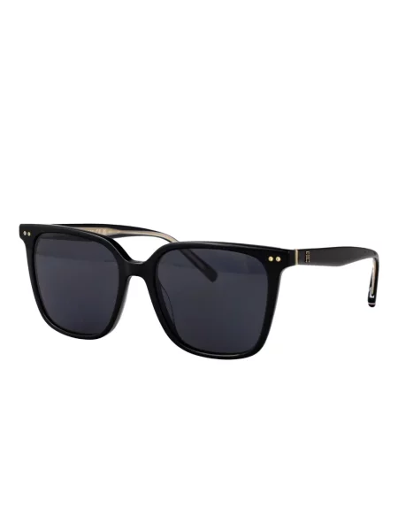 Ochelari de soare pătrați Tommy Hilfiger negru
