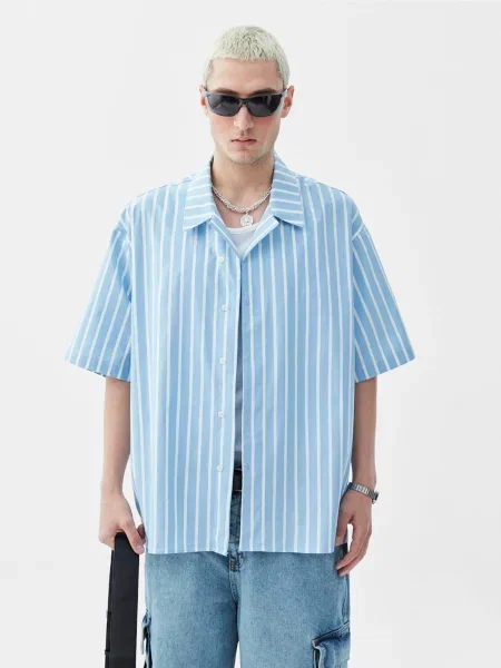 VAMOS CLO Cămașă Snapdragon albastru alb