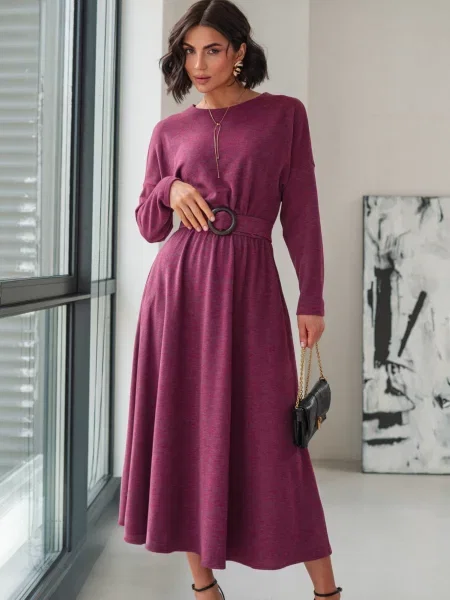 Сукні Dressa віскоза/поліестер бордовий