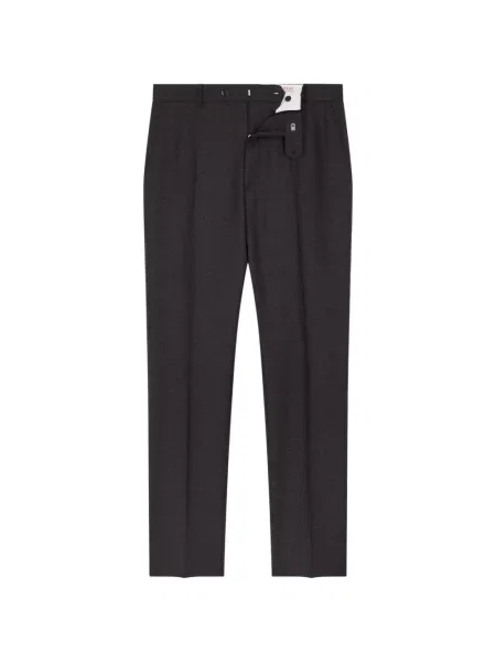 Pantaloni Fursac în carouri gri