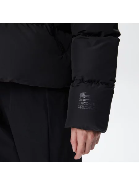 Lacoste Składana Kurtka Pikowana Z Tafty czarna