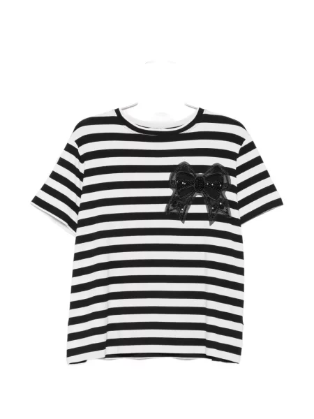 Tricou Parlor cu funde alb